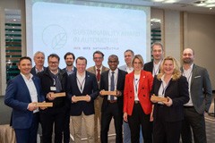 Preisträger*innen des Sustainability Award in Automotive 2023 bei der Preisverleihung auf dem ATZlive-Kongress in Berlin  © Laurin Schmid | ATZlive