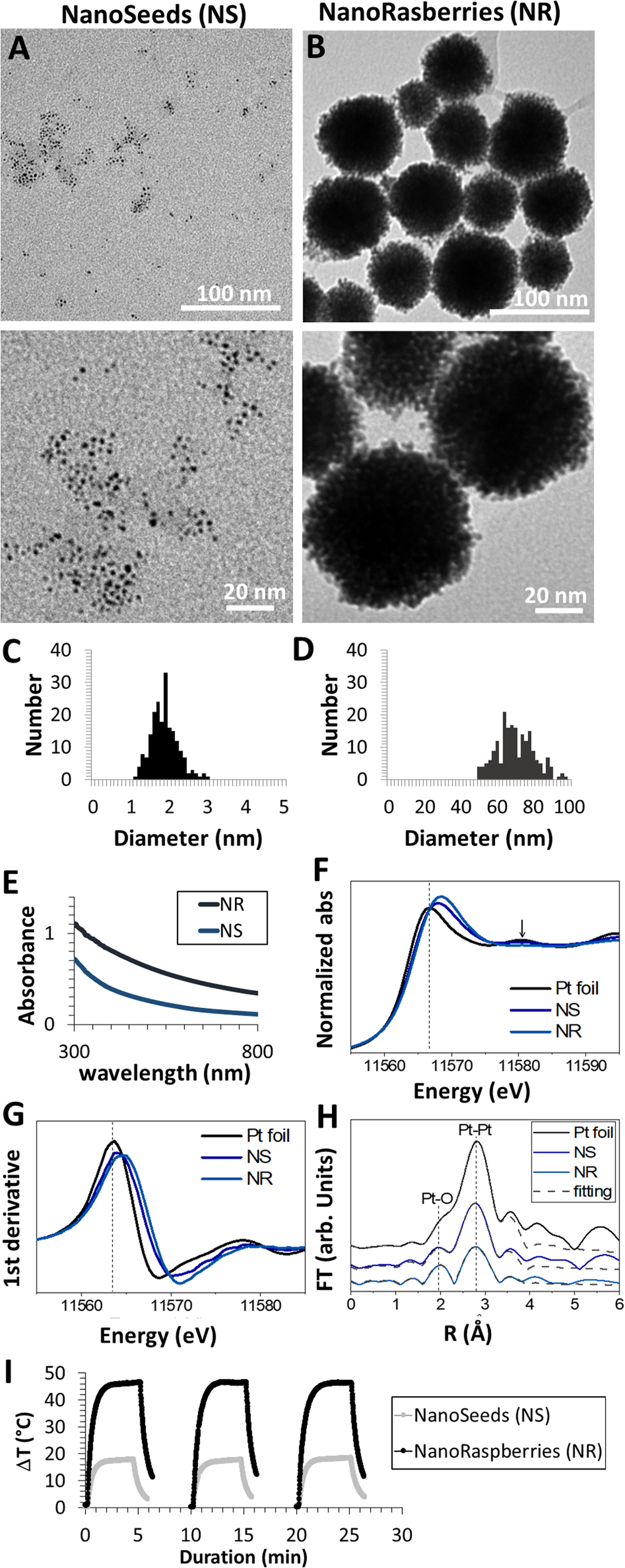 Fig. 1: Analysis of Pt-base nanoparticles.