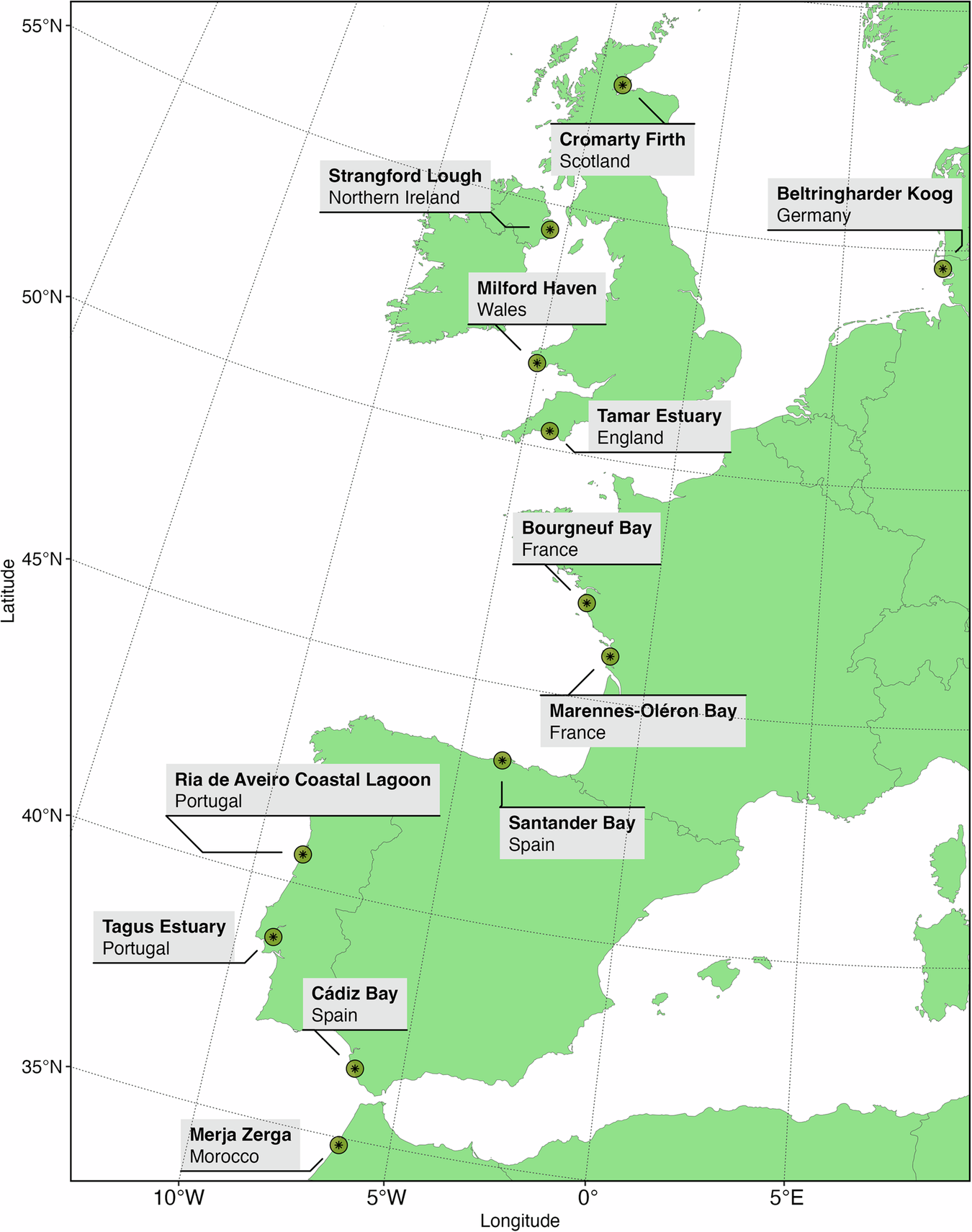 Fig. 1: Inter-Tidal Seagrass meadows.