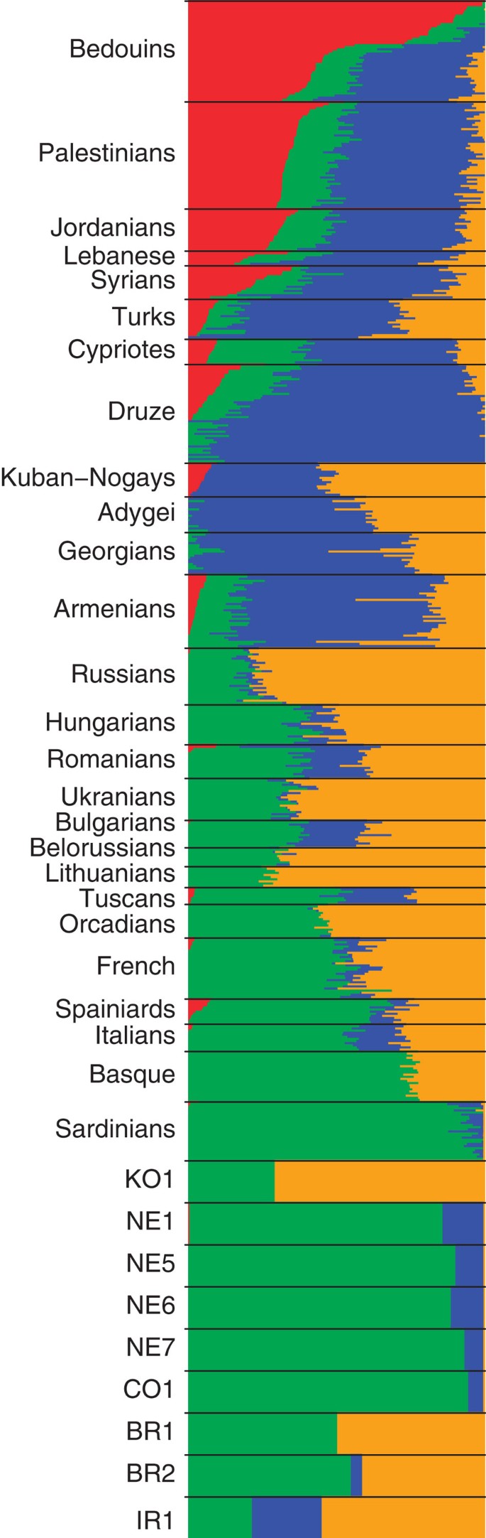 Figure 4: Ancient Hungarians ADMIXTURE plot.