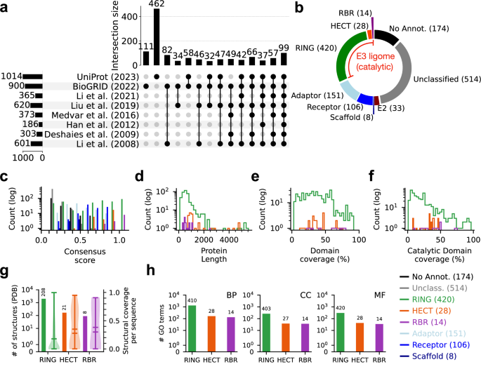 Fig. 1: Diversity of the human E3 ligome.