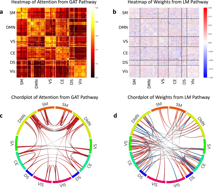 Fig. 4: Important connections identified by two pathways in the ABCD dataset.