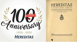 Hereditas - Celebrating its Centenary 1920-2020
