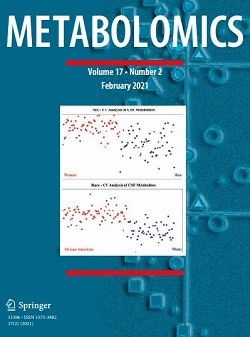Cover of the journal Metabolomics volume 17, issue 2, February 2021