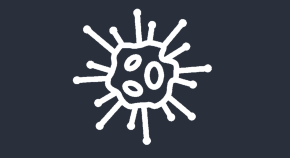 Icon of a virus.