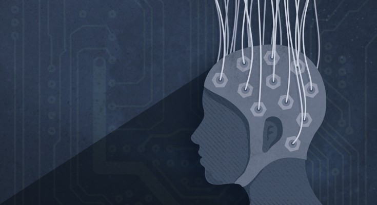A person wearing a brain–computer interface.