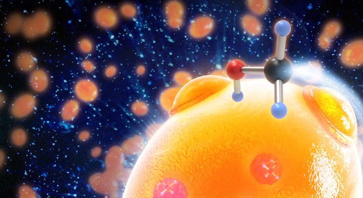 lemon with molecules