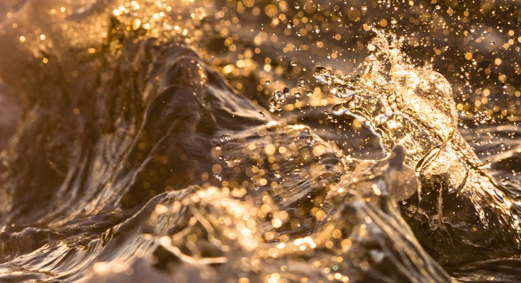 close up of waves