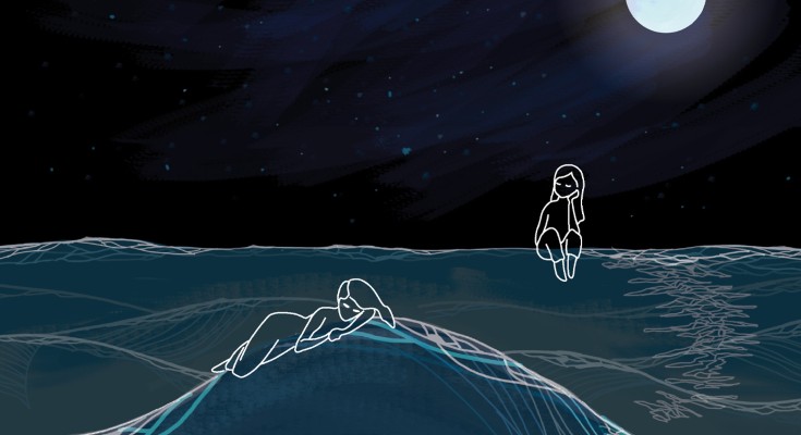 Extracellular levels of norepinephrine slowly oscillate during sleep, causing alternations between arousal and memory-consolidating sleep stages. This is illustrated on the cover, which shows waves of norepinephrine with sleeping people floating on top.