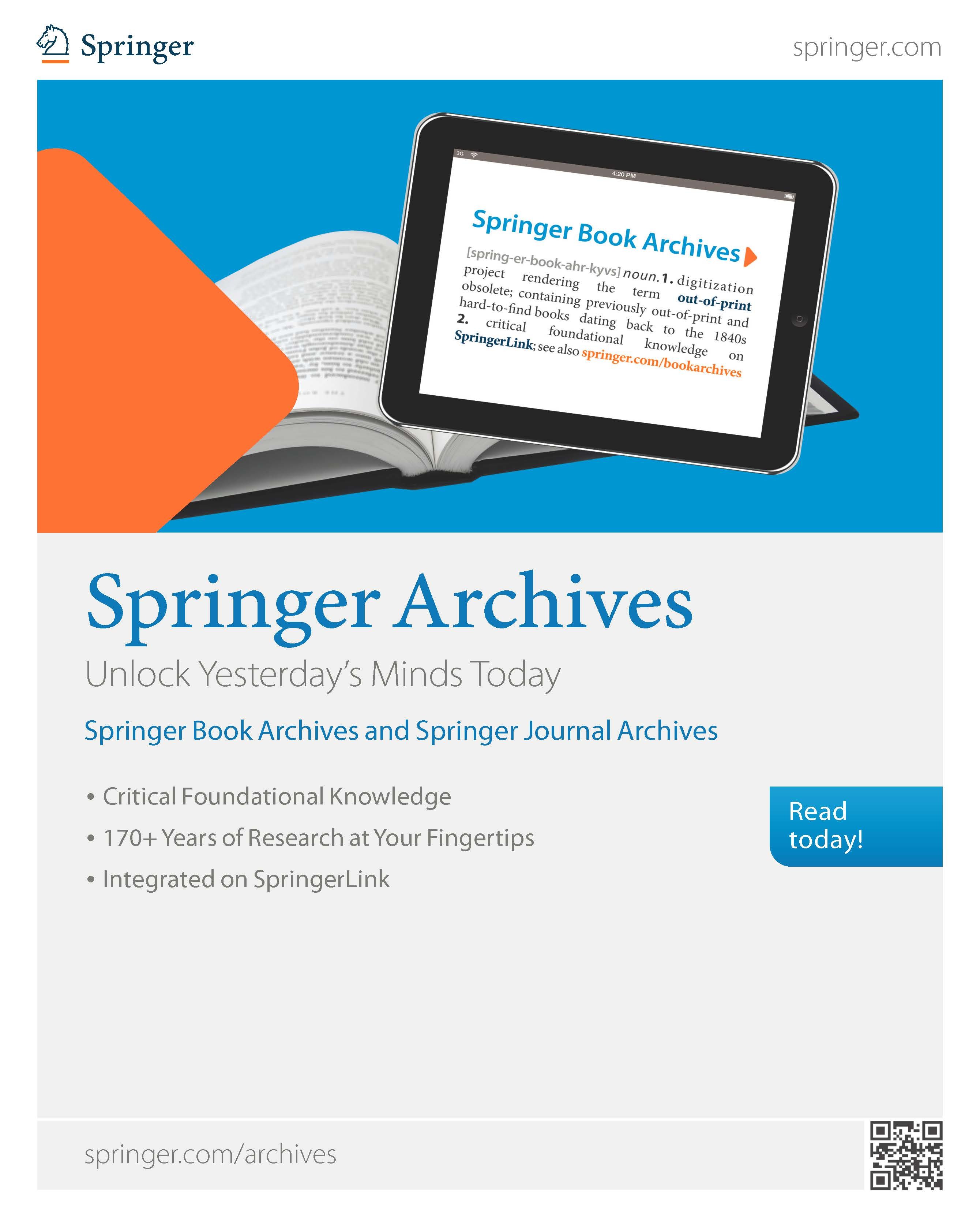 Springer journals archives   For Librarians   Springer Nature