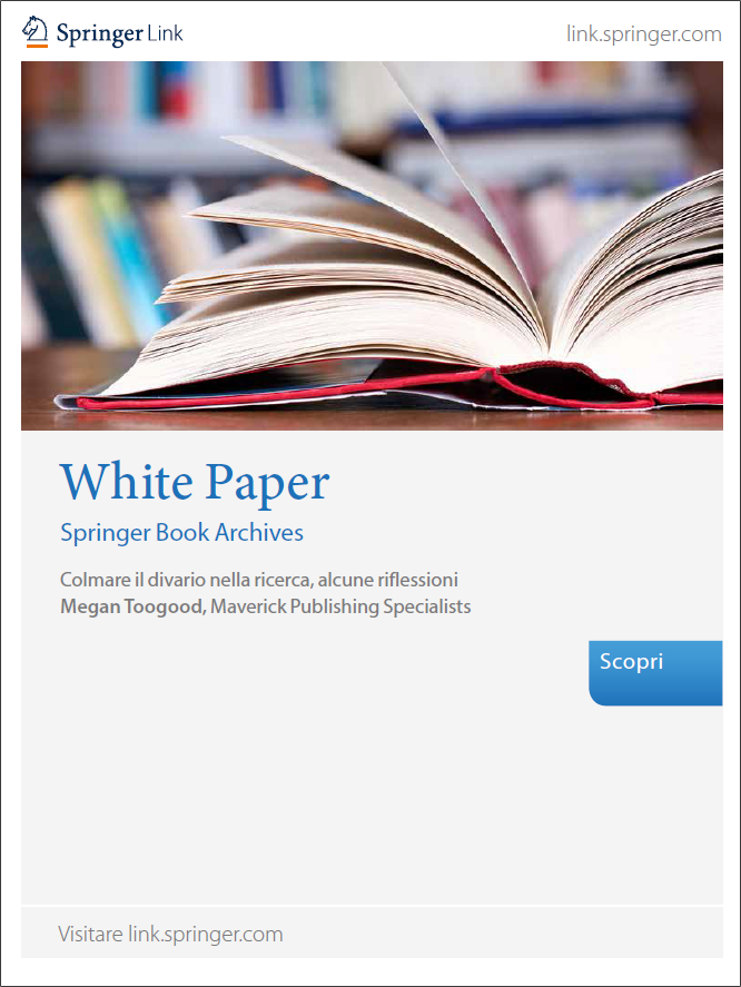 White Paper Springer Book Archives - Colmare il divario nella ricerca, alcune riflessioni