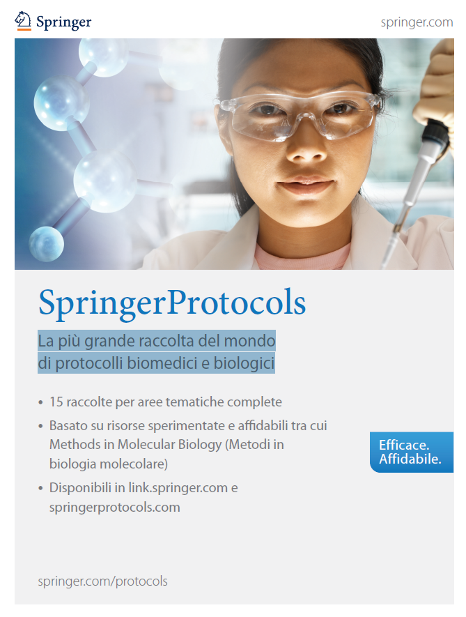 SpringerProtocols - La più grande raccolta del mondo di protocolli biomedici e biologici