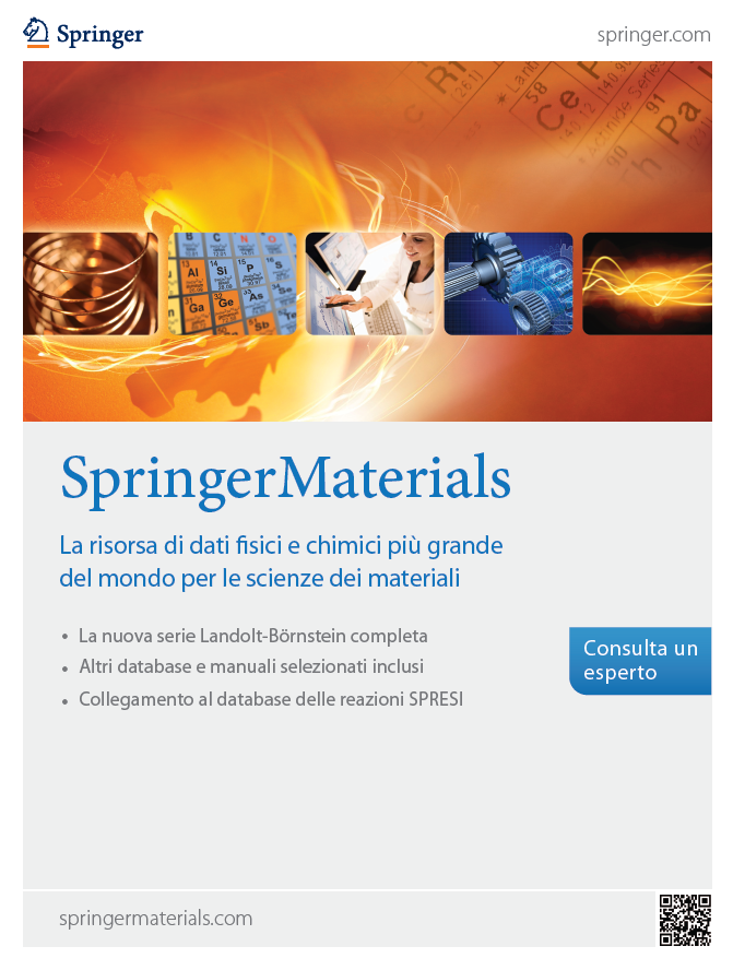 SpringerMaterials - La risorsa di dati fisici e chimici più grande del mondo per le scienze dei materiali