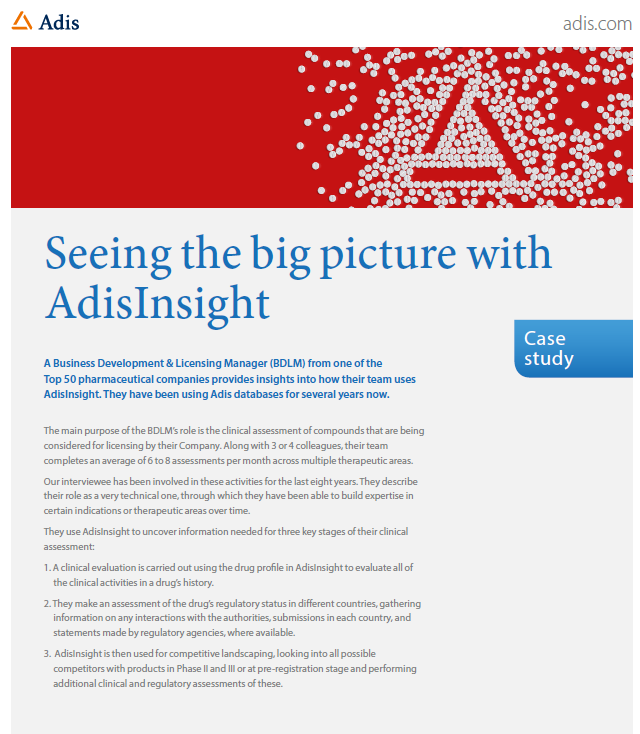 Case Study Business Development and Licensing