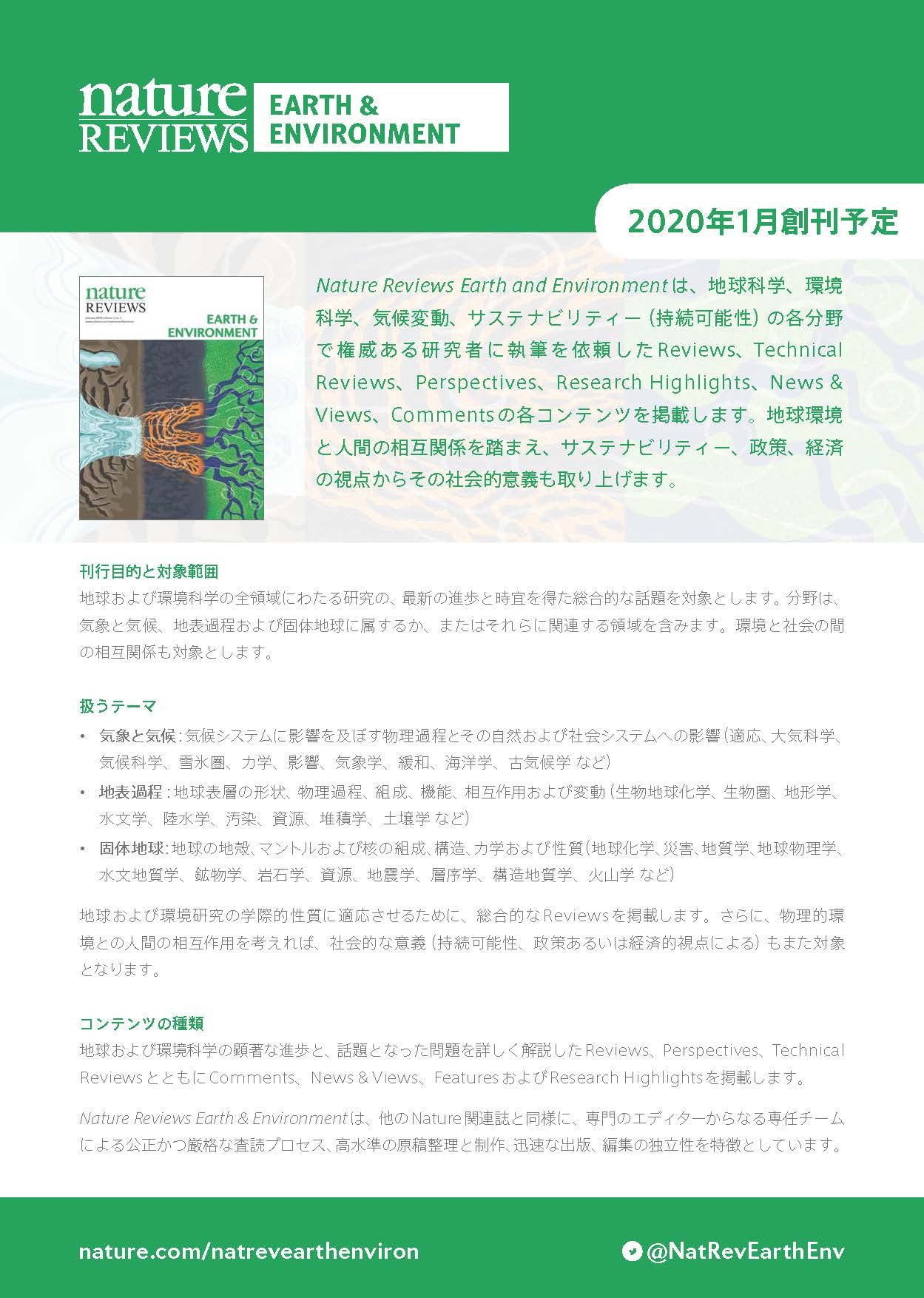 Natureレビュー誌 A Z Springer Nature