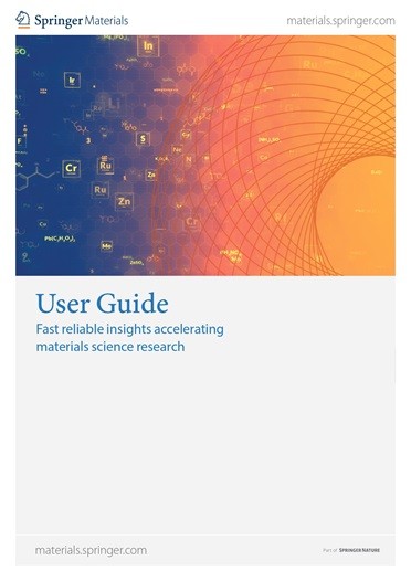 SpringerMaterials User Guide