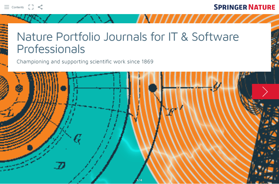 Nature Portfolio Journals for IT & Software Professionals