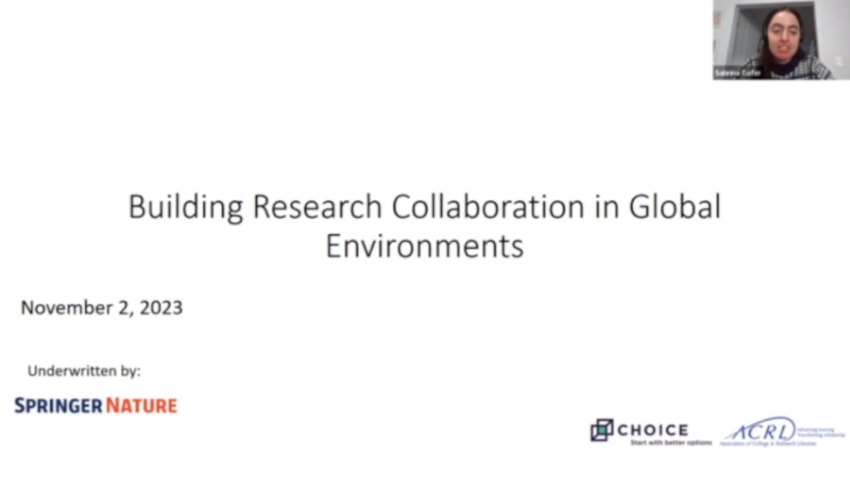 Building Research Collaboration in Global Environments image