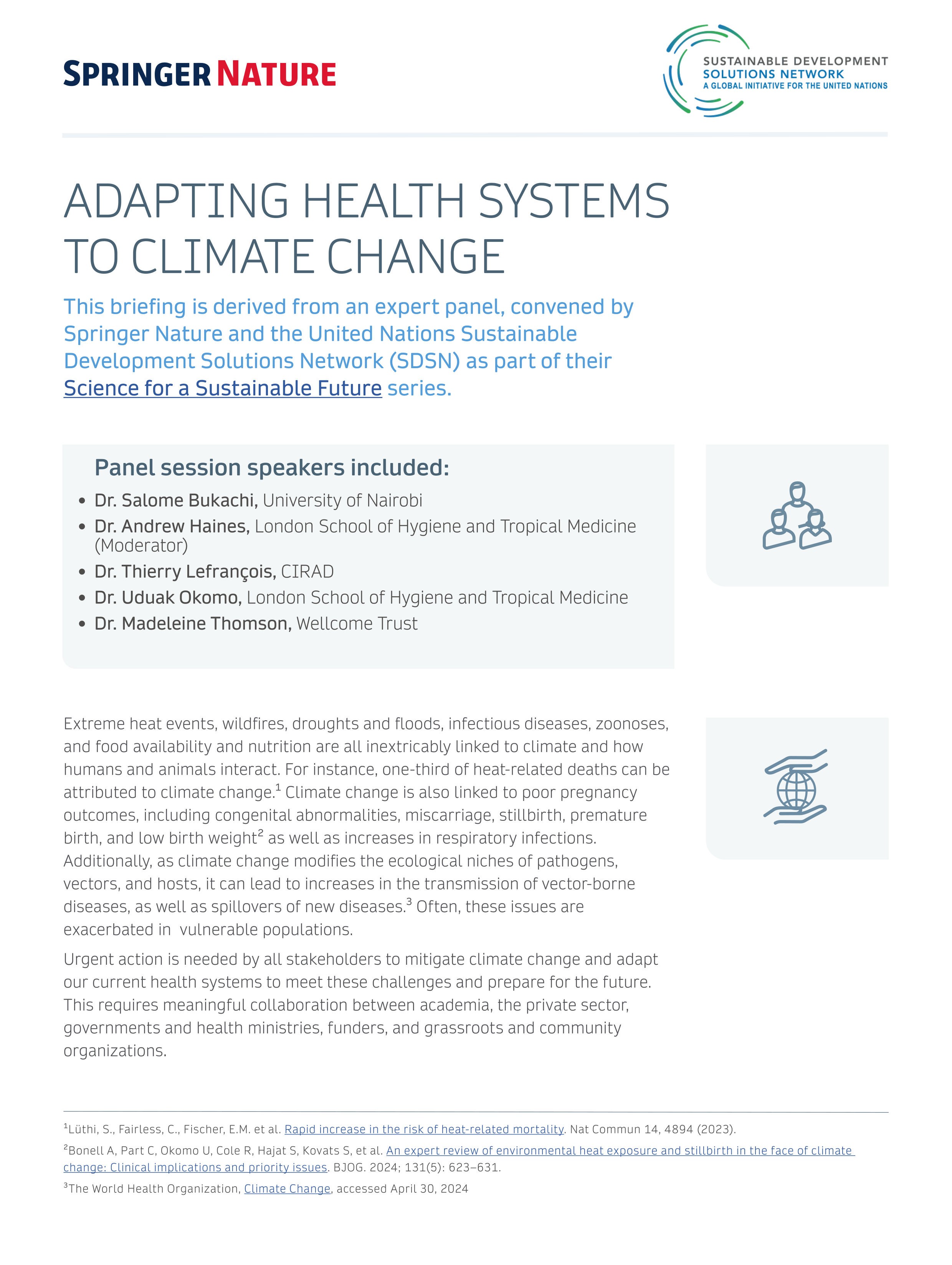 Policy Brief: Adapting Health Systems to Climate Change
