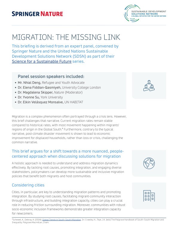 Policy Brief: Migration: the missing link and global implications