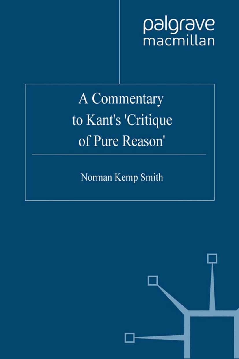 A Commentary to Kant's 'Critique of Pure Reason' | SpringerLink
