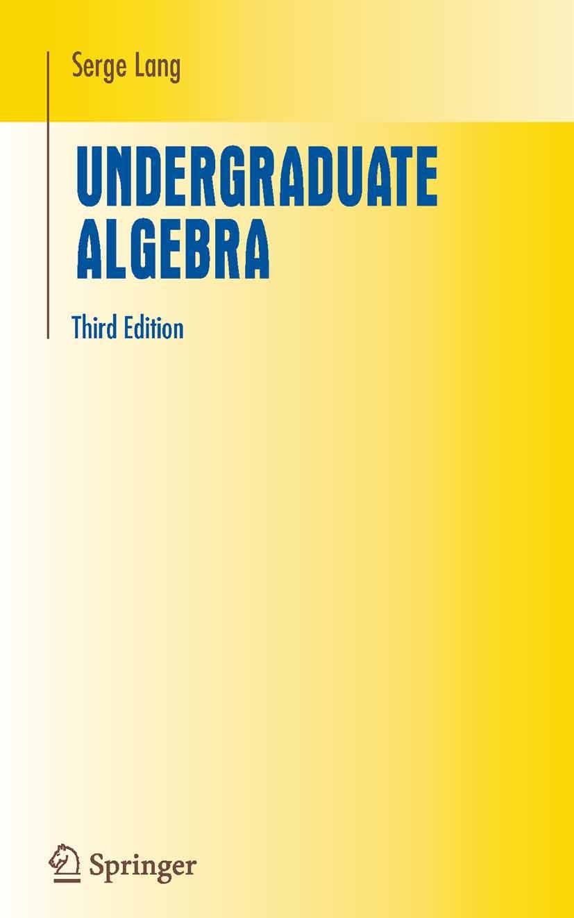 【美品】洋書　Serge Lang Algebra Algebra | SpringerLink