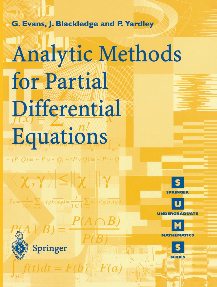 Analytic Methods for Partial Differential Equations | SpringerLink Analytic Methods for Partial Differential Equations | SpringerLink