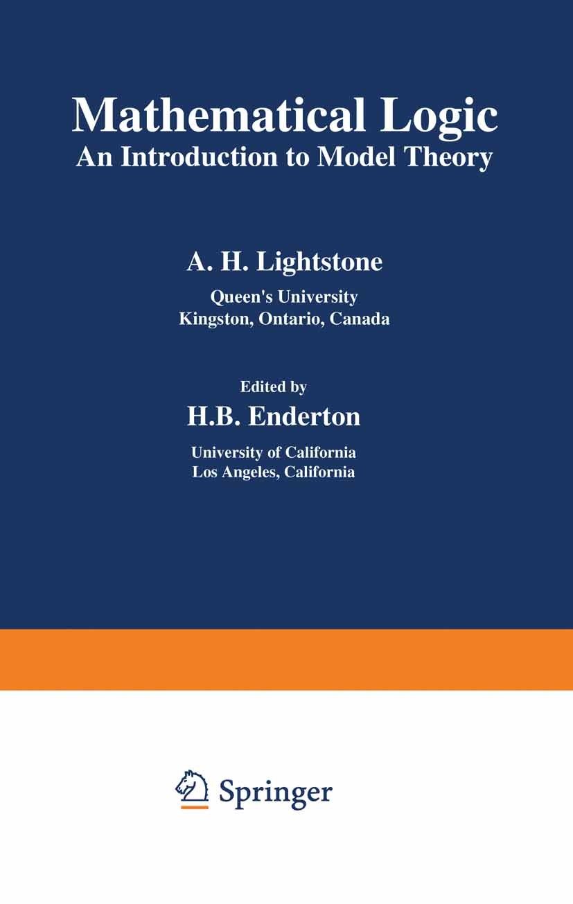 Mathematical Logic: An Introduction to Model Theory | SpringerLink