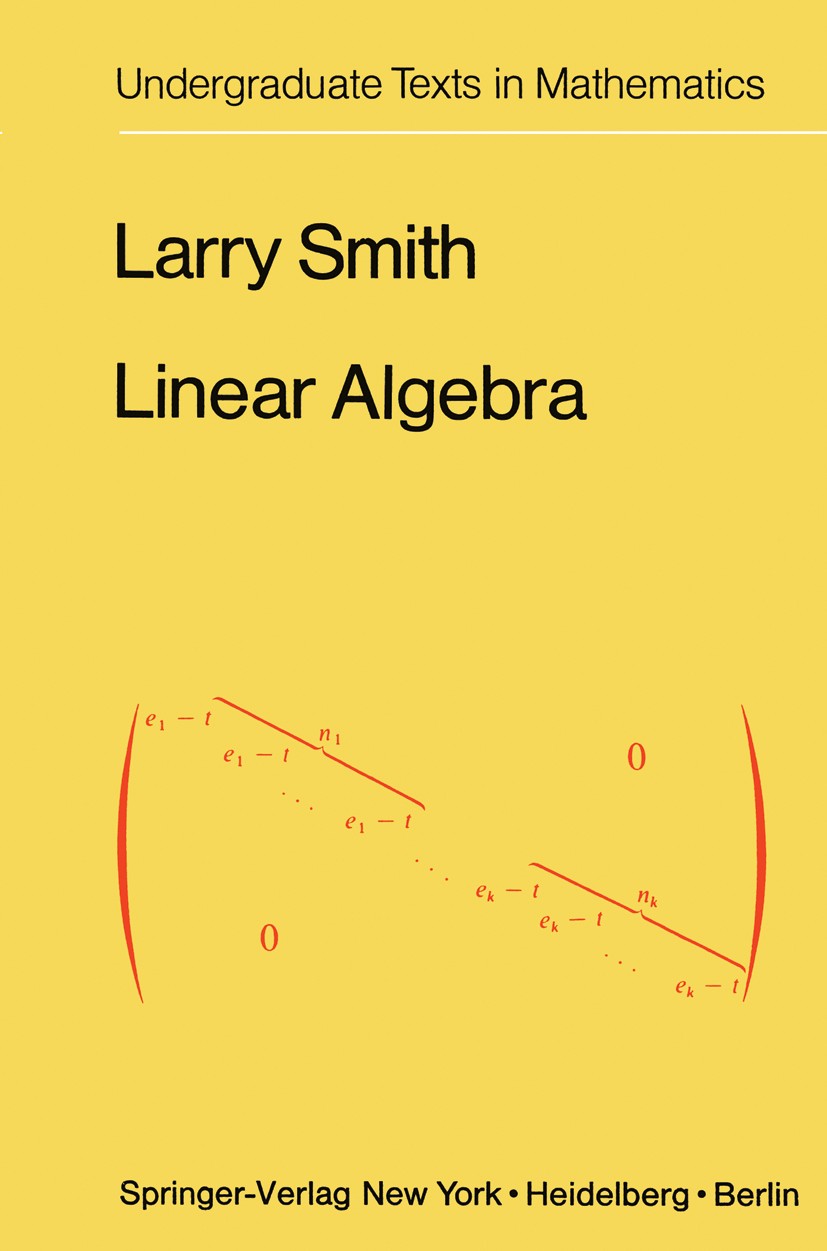 Linear Algebra | SpringerLink Linear Algebra | SpringerLink