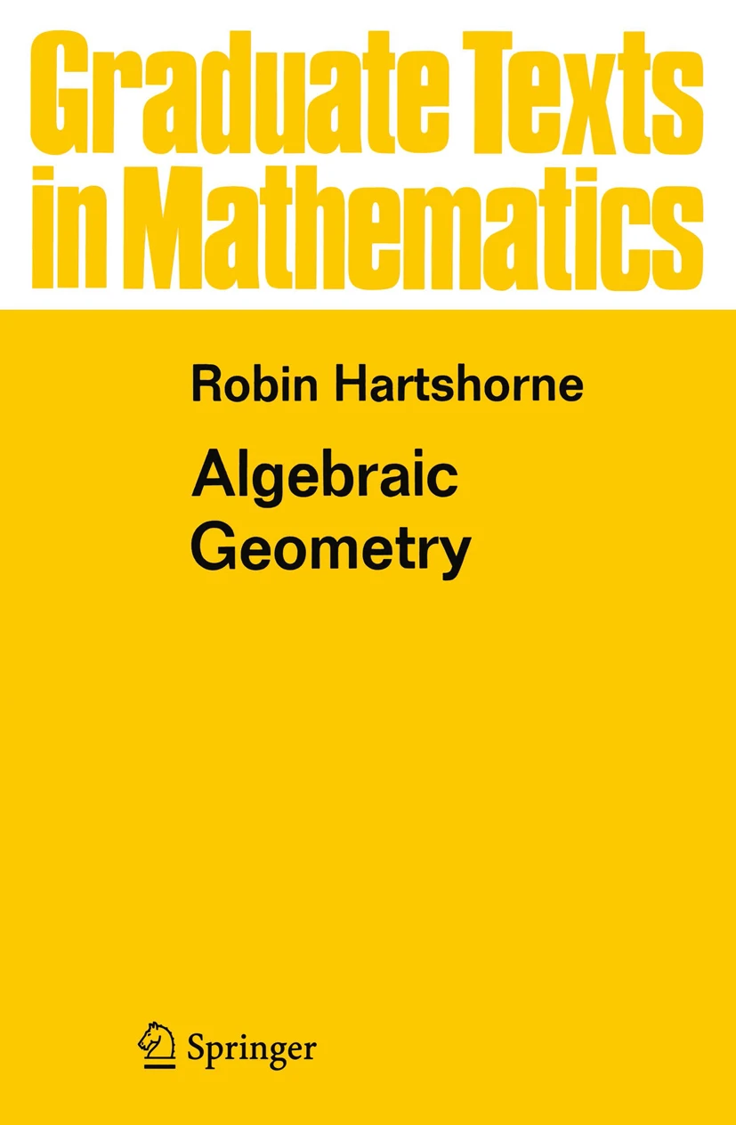 Livre : Algebraic geometry, de Robin Hartshorne