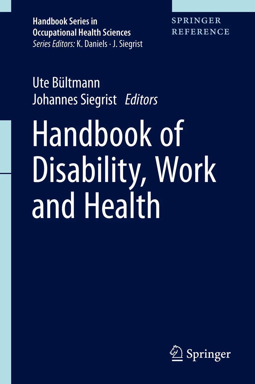 "Handbook of Disability, Work and Health" book cover