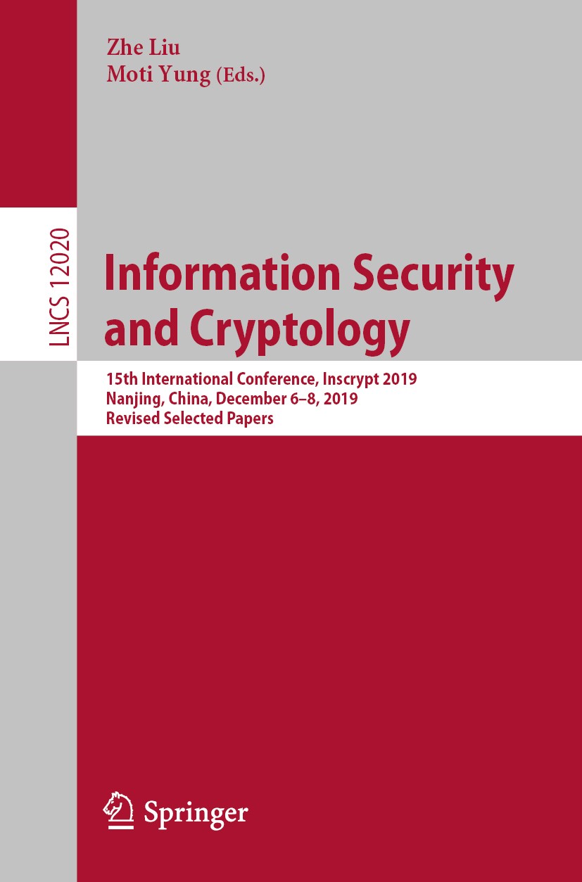 Information Security and Cryptology: 15th International Conference 