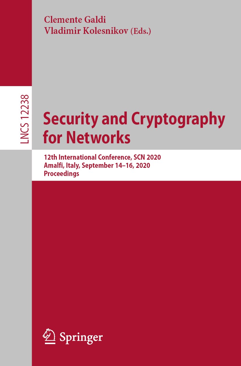 Security and Cryptography for Networks: 12th International 