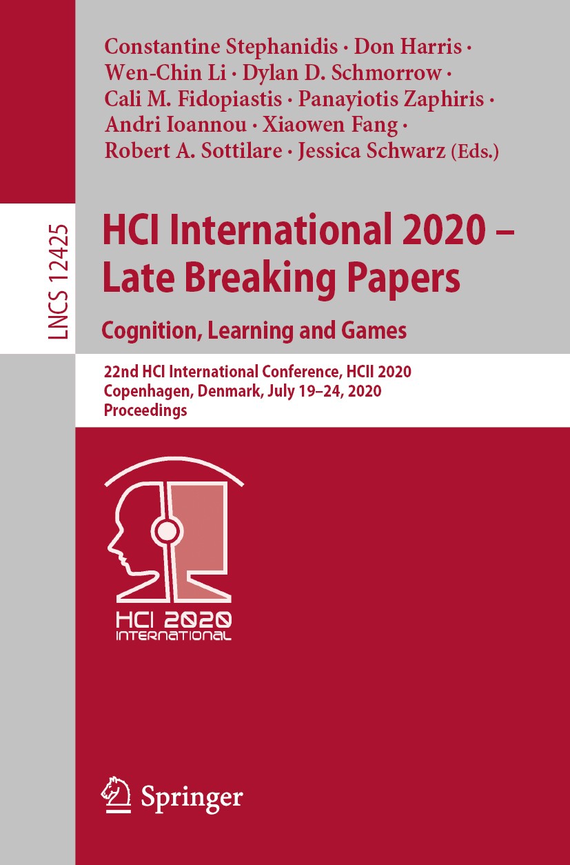 HCI International 2020 – Late Breaking Papers: Cognition