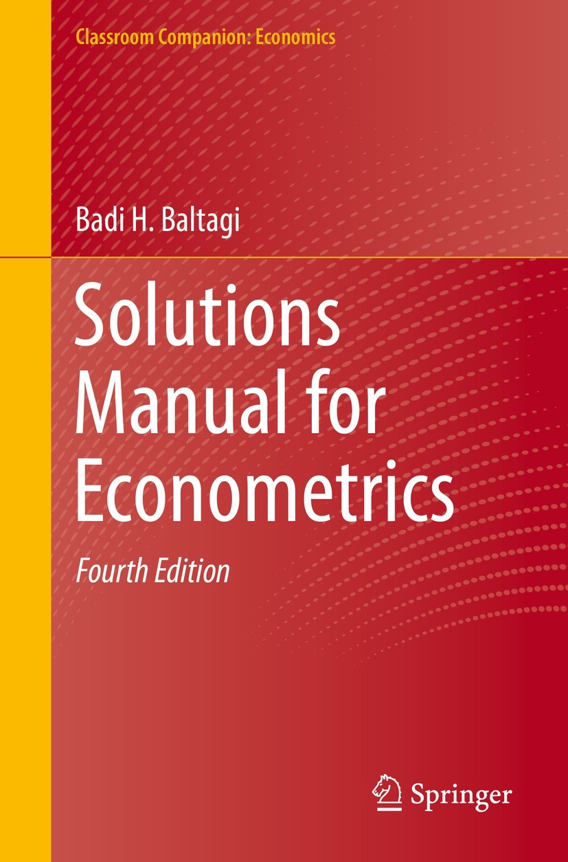 Solutions Manual for Econometrics | SpringerLink