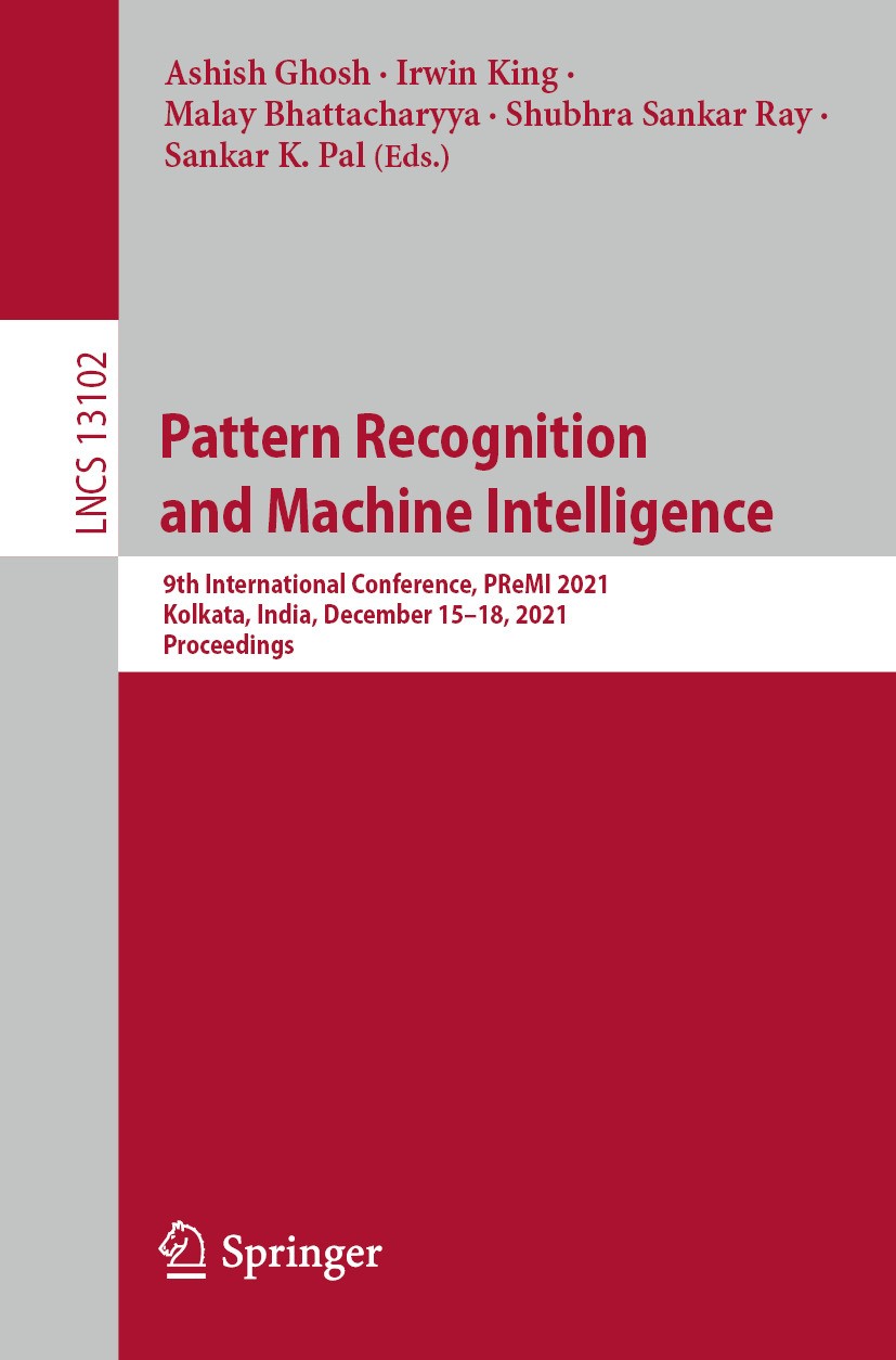 Pattern Recognition and Machine Intelligence: 9th International