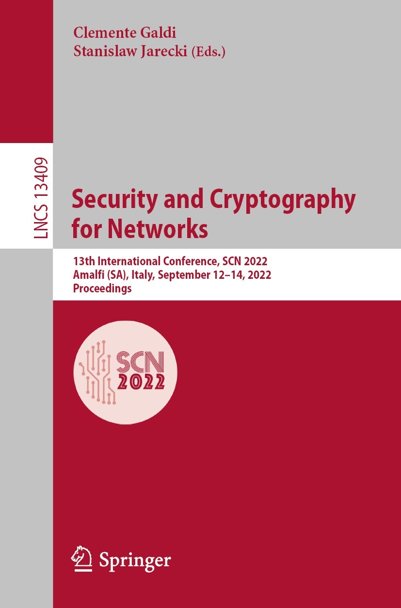 Security and Cryptography for Networks: 13th International 