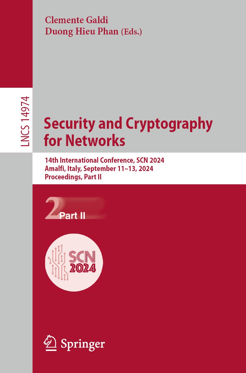Security and Cryptography for Networks: 14th International 