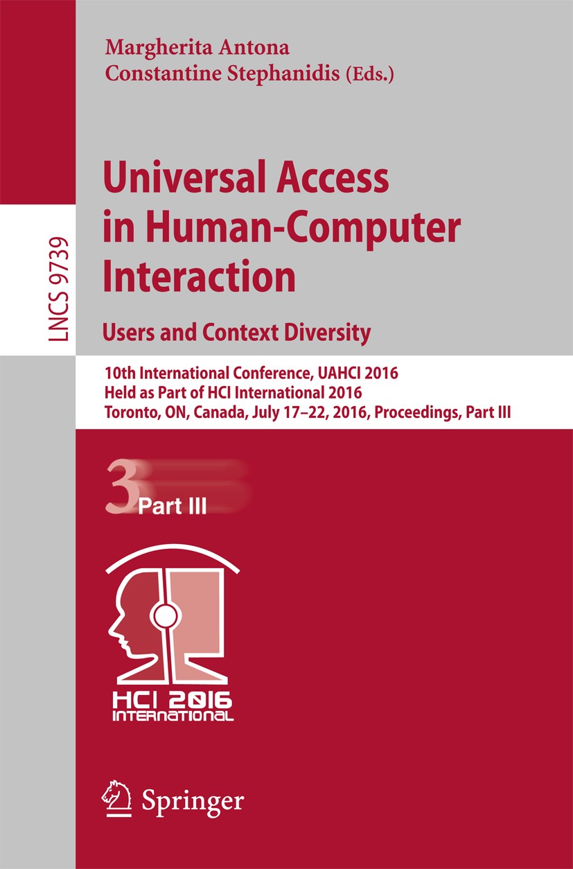 Universal Access in Human-Computer Interaction. Users and Context Diversity  | SpringerLink