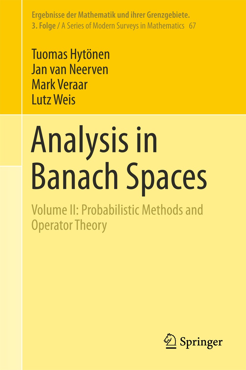 Analysis in Banach Spaces: Volume II: Probabilistic Methods and Operator Theory | SpringerLink Analysis in Banach Spaces: Volume II: Probabilistic Methods and Operator Theory | SpringerLink