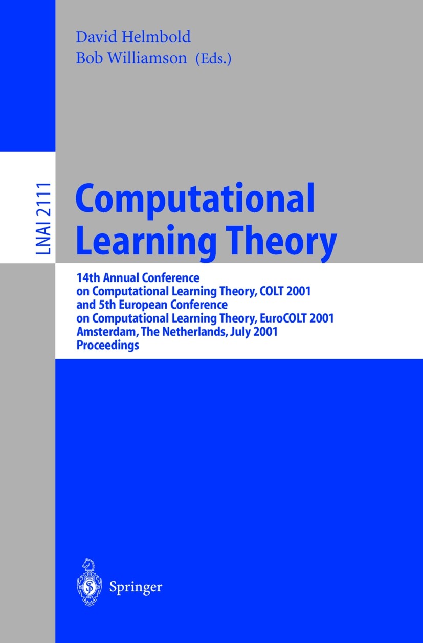 Computational Learning Theory: 14th Annual Conference on 