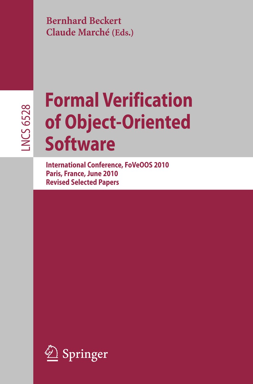 コンピュータ・IT Verification of Object-Oriented Software Verification of Object-Oriented Software