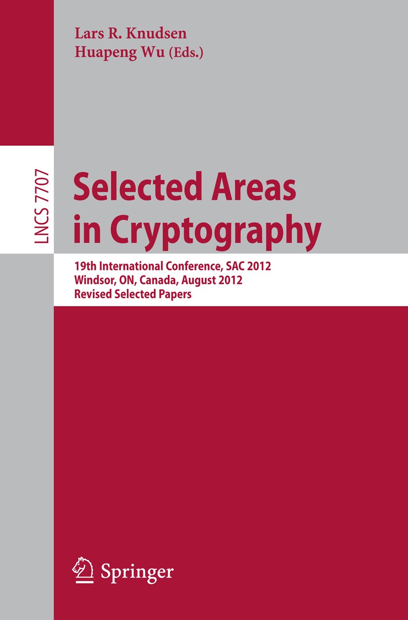 Selected Areas in Cryptography: 19th International Conference, SAC 