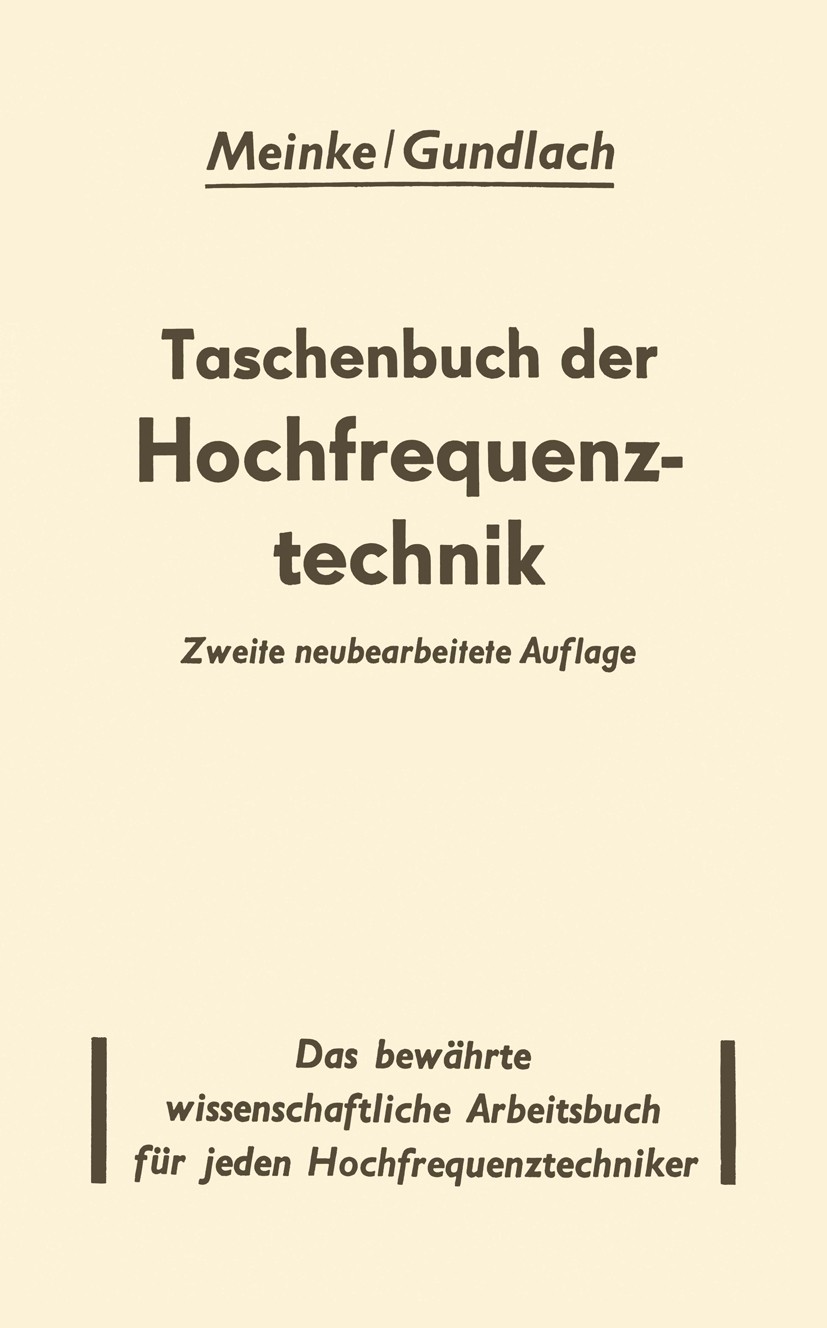 Taschenbuch der Hochfrequenztechnik | SpringerLink