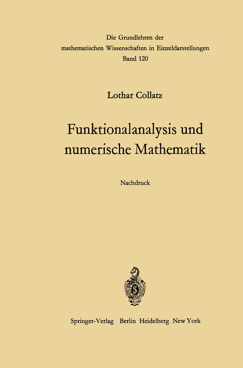 Funktionalanalysis und numerische Mathematik | SpringerLink Funktionalanalysis und numerische Mathematik | SpringerLink