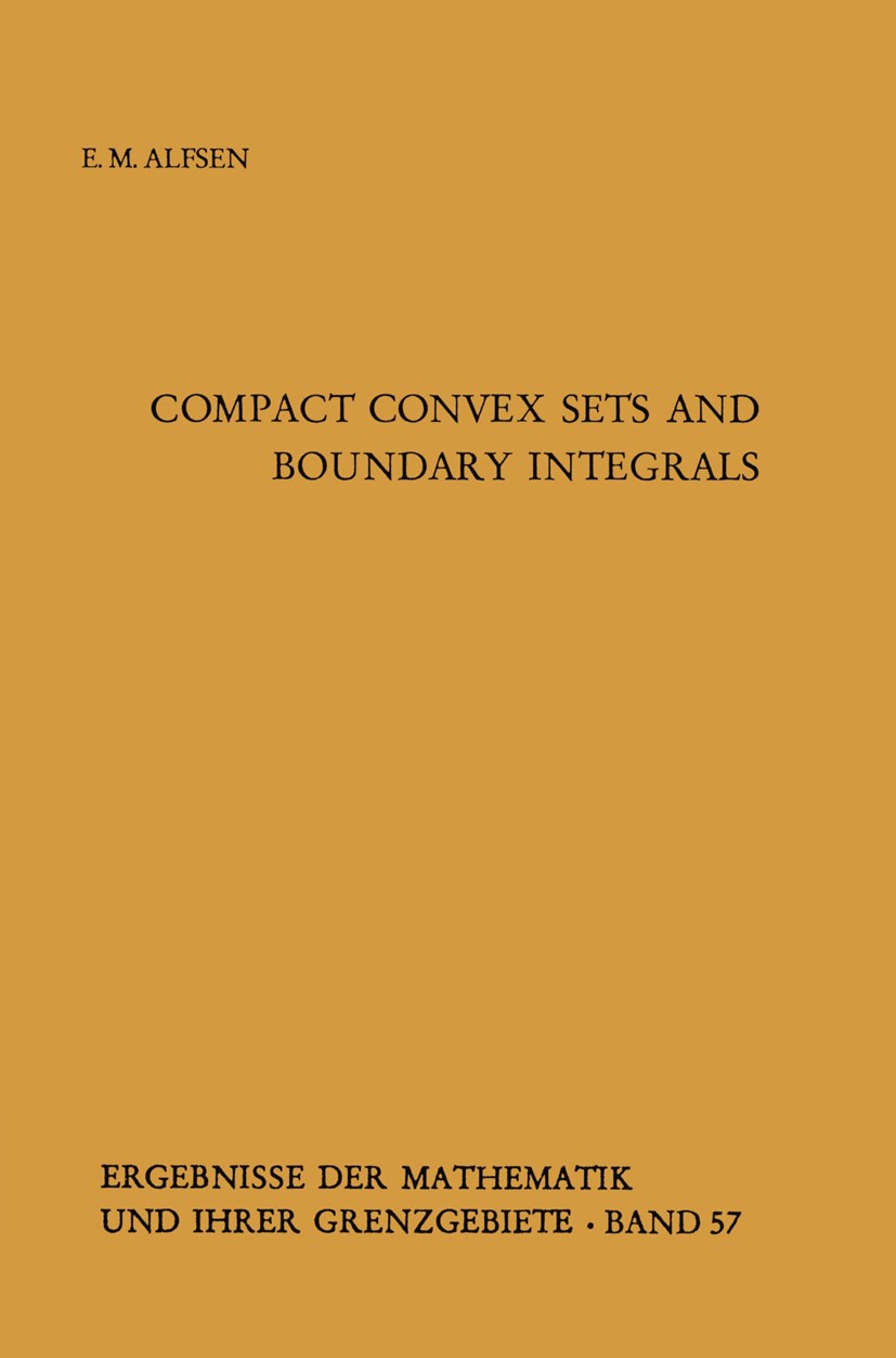 Compact Convex Sets and Boundary Integrals | SpringerLink