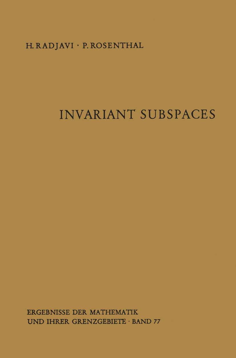 Invariant Subspaces | SpringerLink