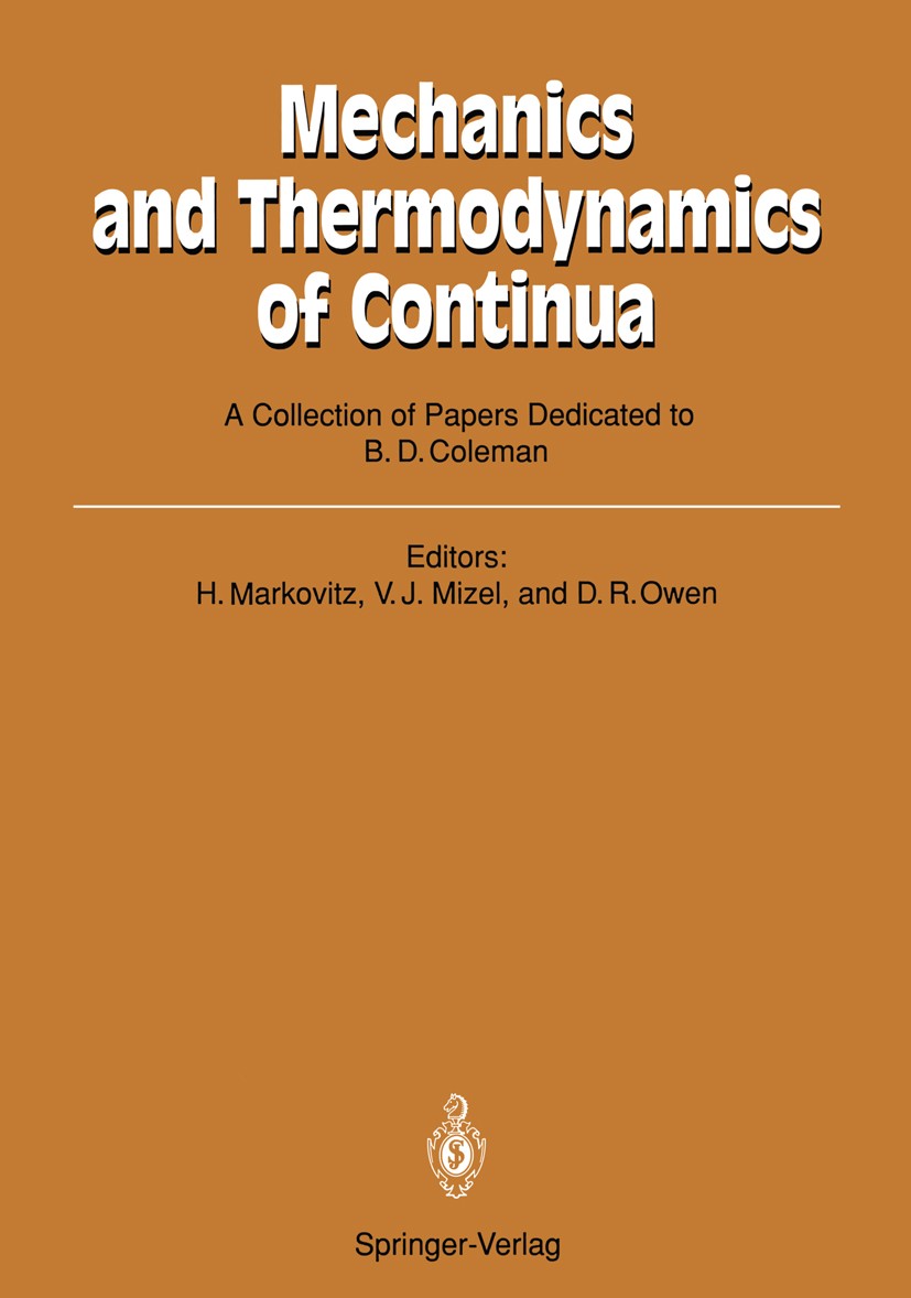 The Mechanics and Thermodynamics of Continua 