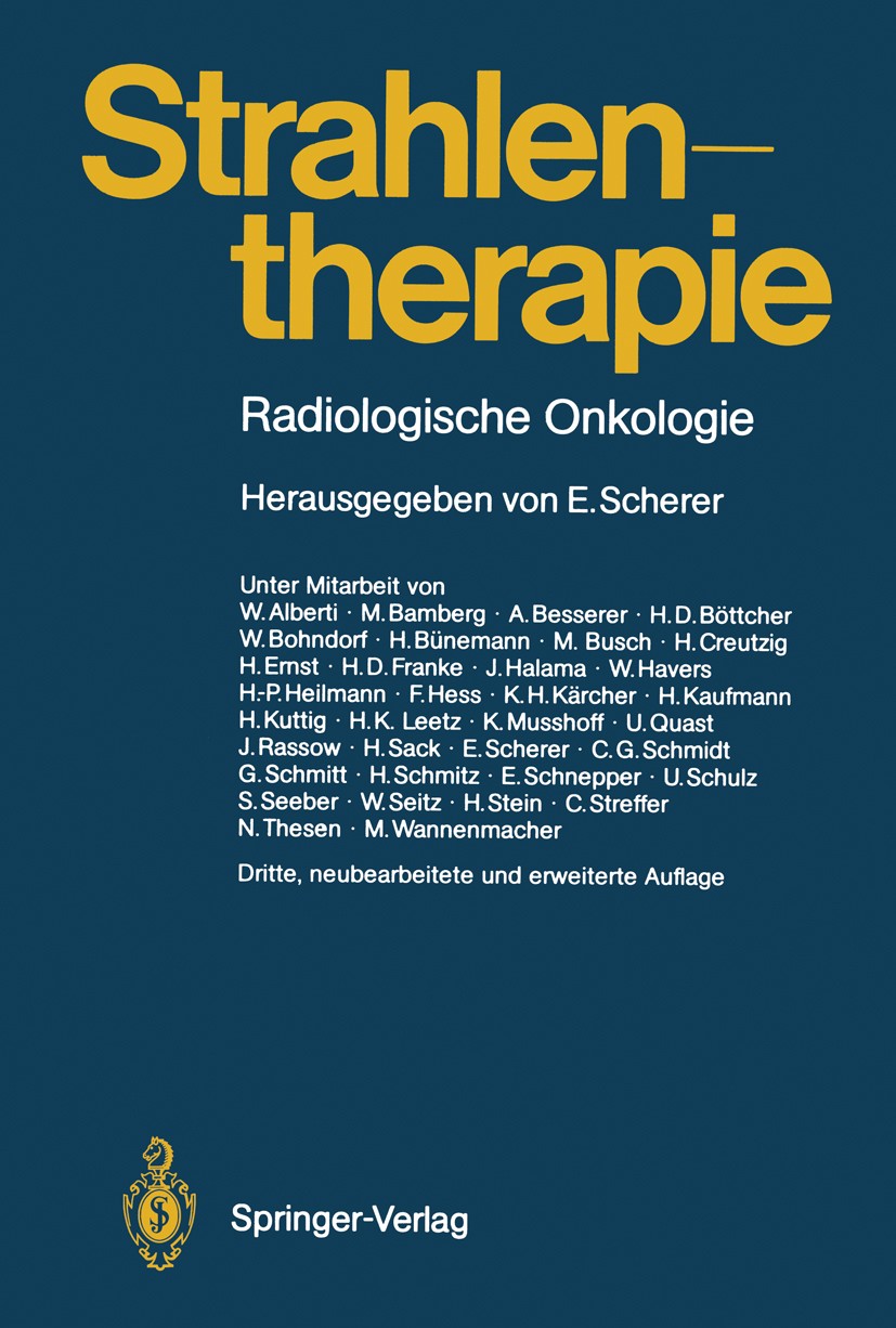 Spezielle Strahlentherapie der malignen Tumoren | SpringerLink