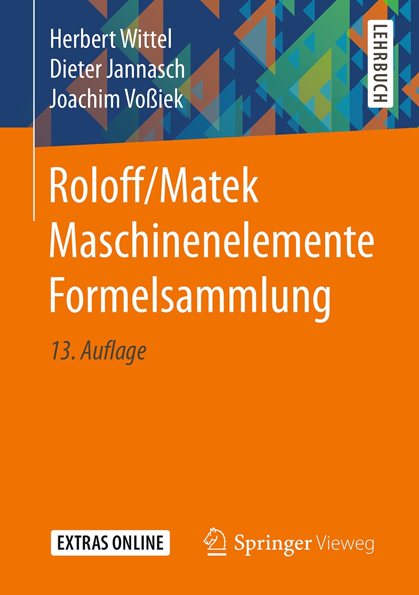 Roloff/Matek Maschinenelemente Formelsammlung | SpringerLink